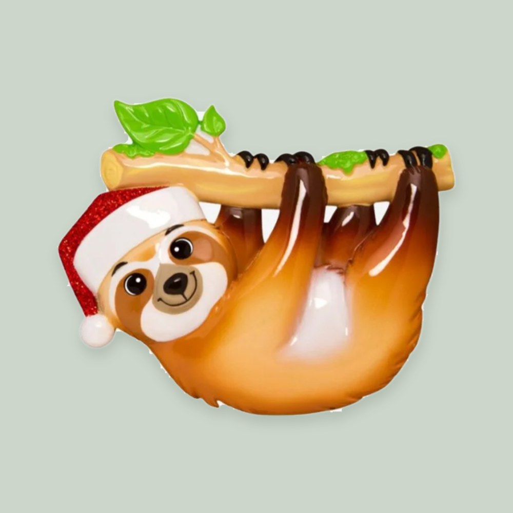 Sloth Personalized Christmas Ornament