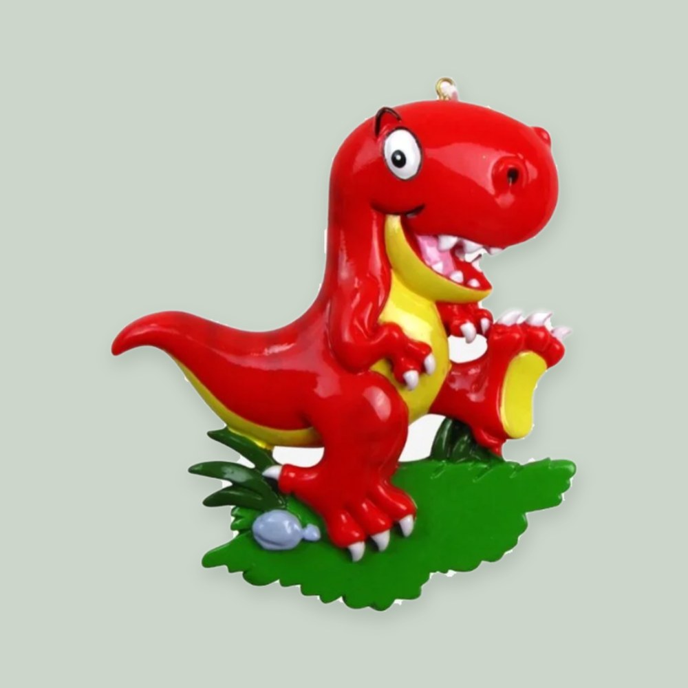 T-Rex Dinosaur Personalized Christmas Ornament