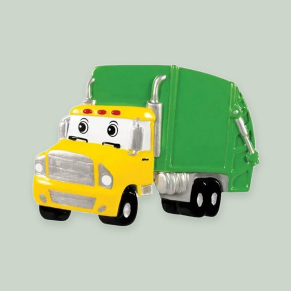 Garbage Truck Personalized Christmas Ornament