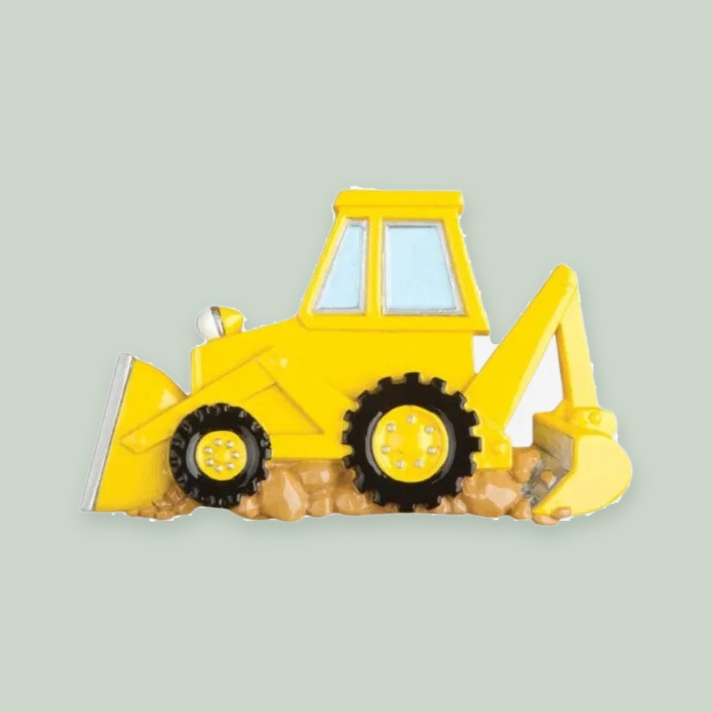 Back Hoe Personalized Christmas Ornaments