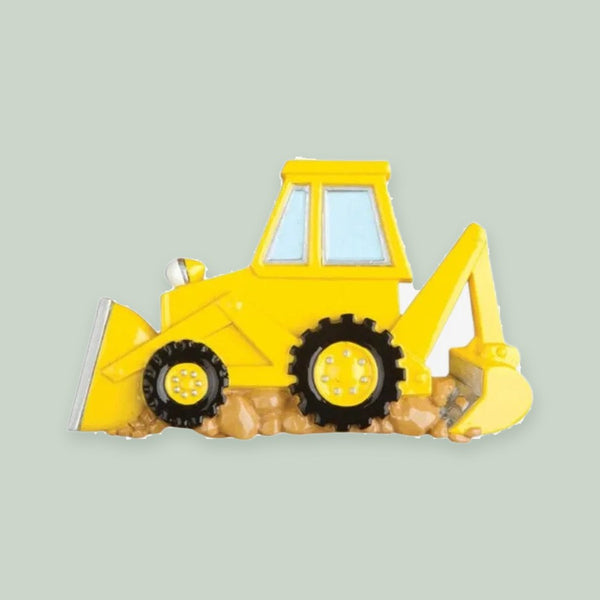 Back Hoe Personalized Christmas Ornaments