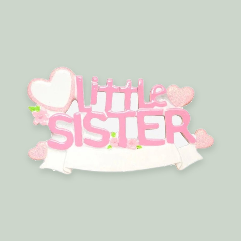 Lil Sister Personalized Christmas Ornament