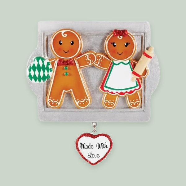 Made W/Love Family Of 2 Personalized Christmas Ornamen