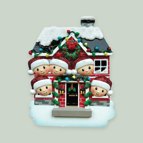 New House Family of 5 Personalized Christmas Ornament