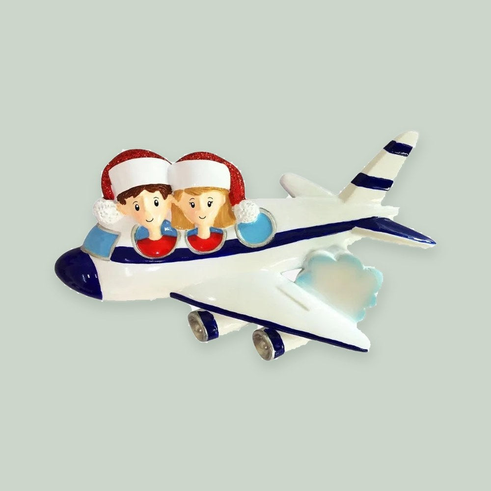 Vacation Family of 2 Personalized Christmas Ornament