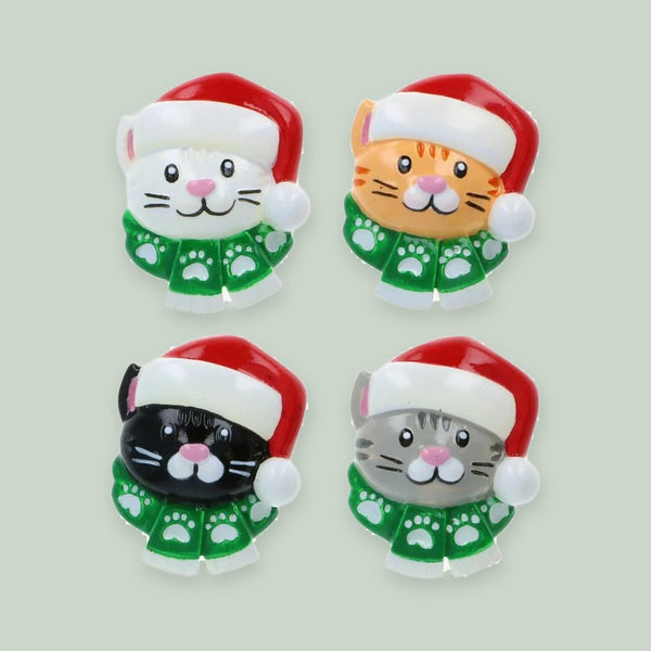 Cat w/Scarf Add On Assortment Personalized Christmas Ornament