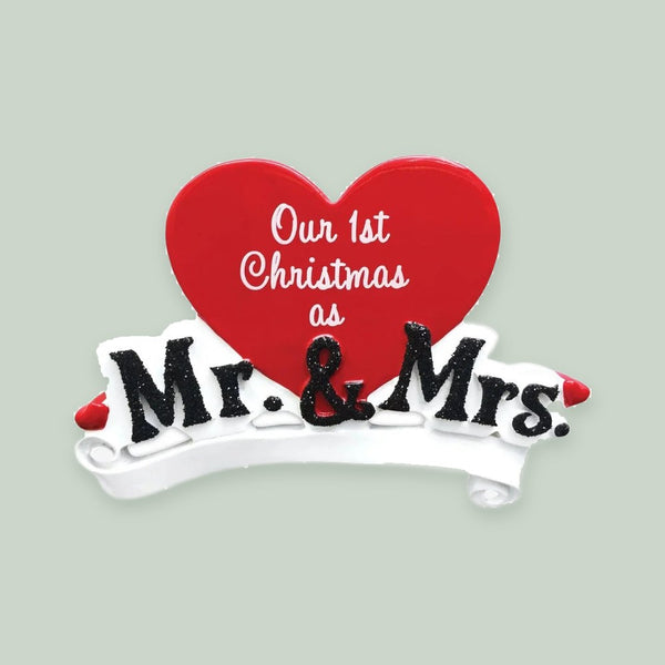 Mr. and Mrs. Personalized Christmas Ornament