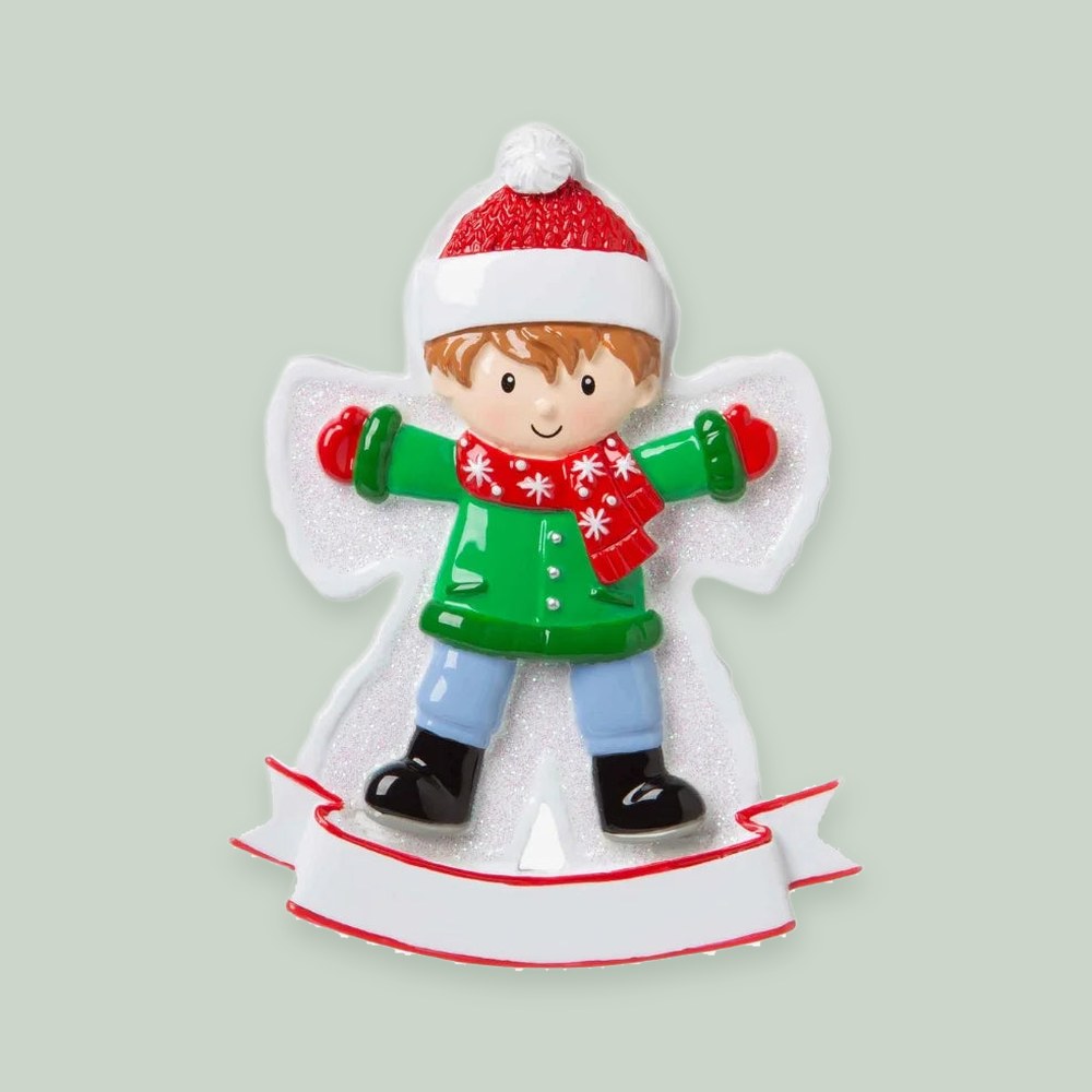 Snow Angel (Boy) Personalized Christmas Ornament