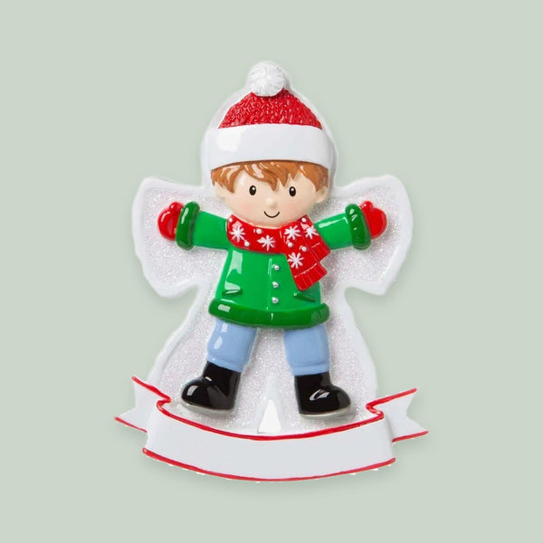Snow Angel (Boy) Personalized Christmas Ornament