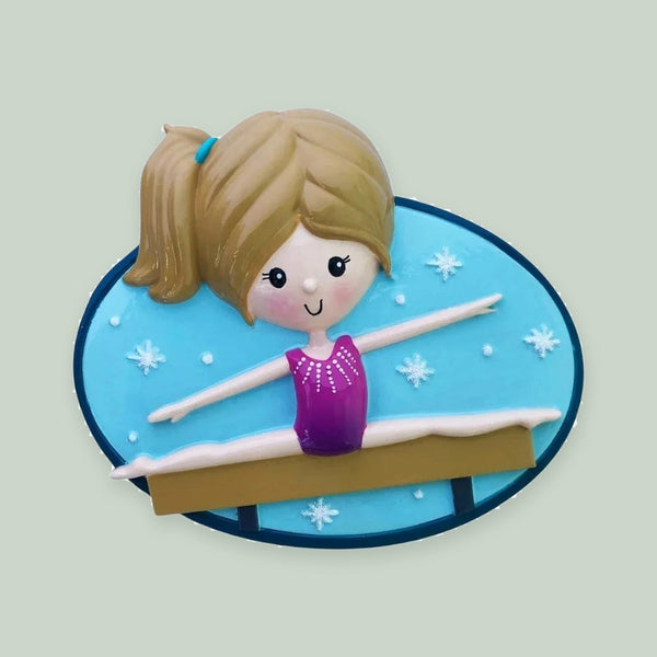 Update Gymnast w/Stars Personalized Christmas Ornament