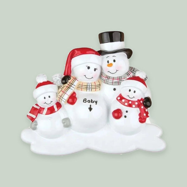 We’re Expecting with 4 Personalized Christmas Ornament