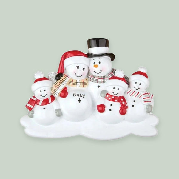 We’re Expecting with 5 Children Personalized Christmas Ornament