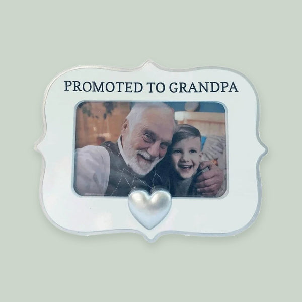 Promoted to Grandpa Personalized Picture Frame Christmas Ornament