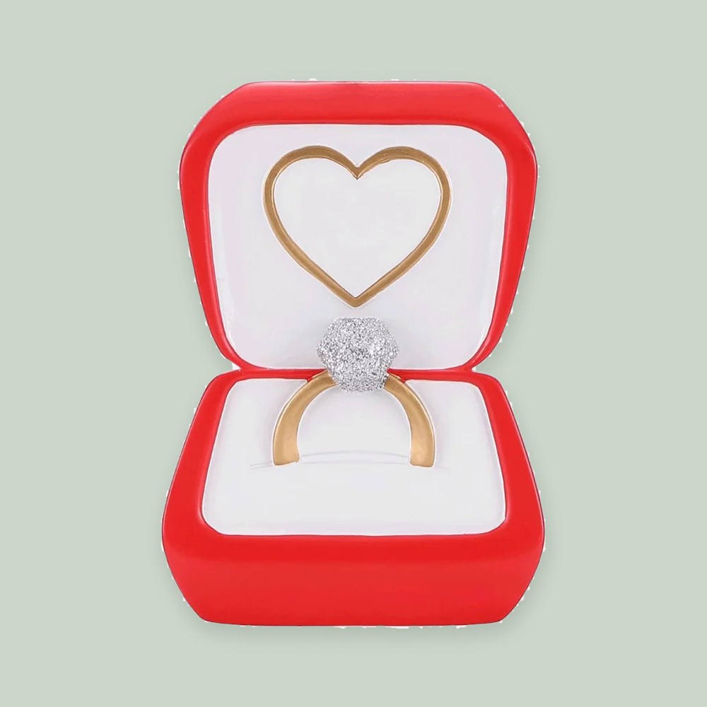 Wedding Ring Personalized Christmas Ornament