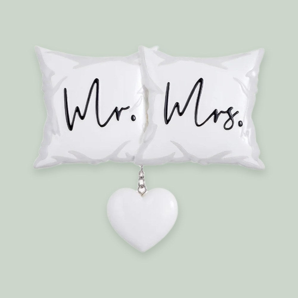 Mr. & Mrs. Pillows Personalized Christmas Ornament