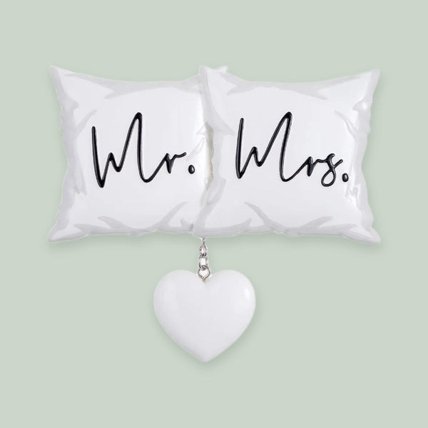 Mr. & Mrs. Pillows Personalized Christmas Ornament