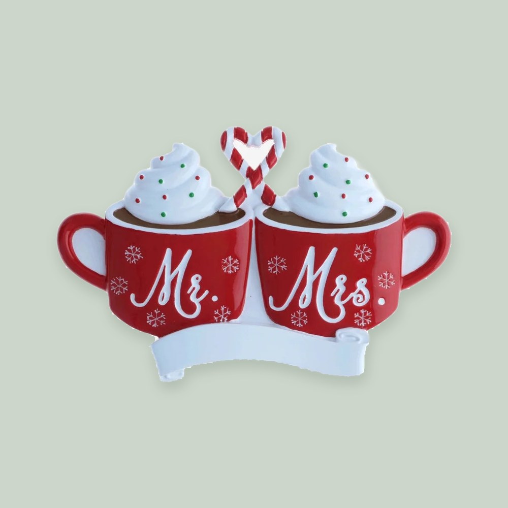 Mr. & Mrs. Hot Cocoa Personalized Christmas Ornament