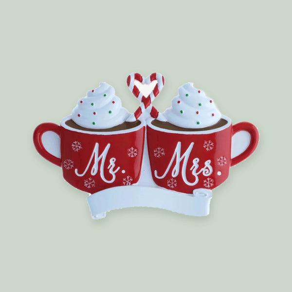 Mr. & Mrs. Hot Cocoa Personalized Christmas Ornament