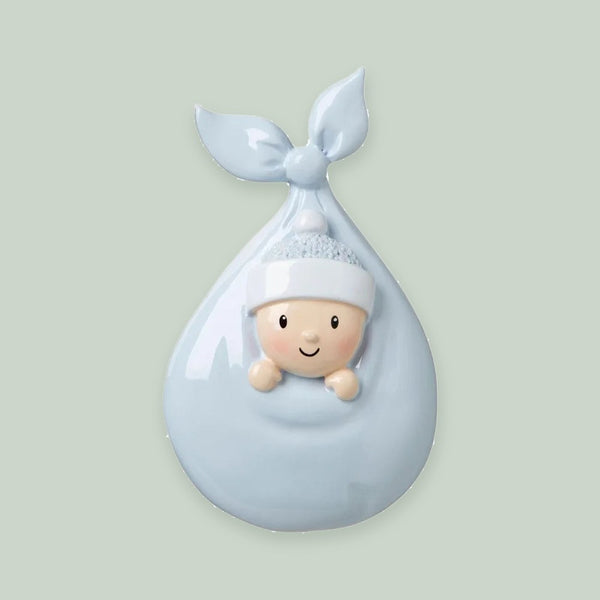 Baby Bundle (Blue) Personalized Christmas Ornament