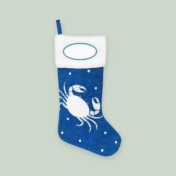 Crab Coastal Personalized Christmas Stocking