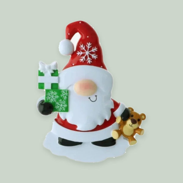 Gnome Santa Personalized Christmas Ornament