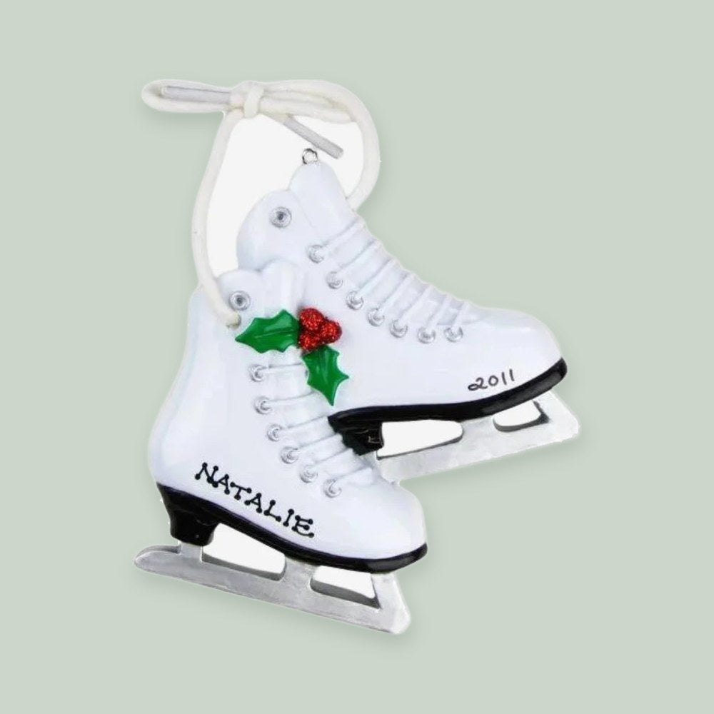 Figure Skates Personalized Christmas Ornament