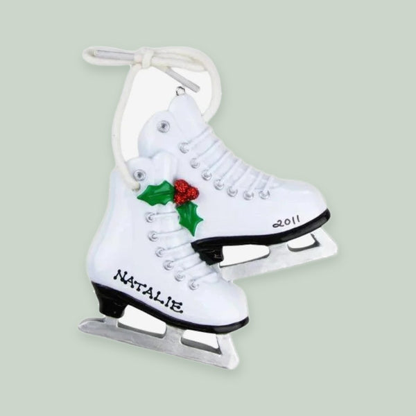 Figure Skates Personalized Christmas Ornament