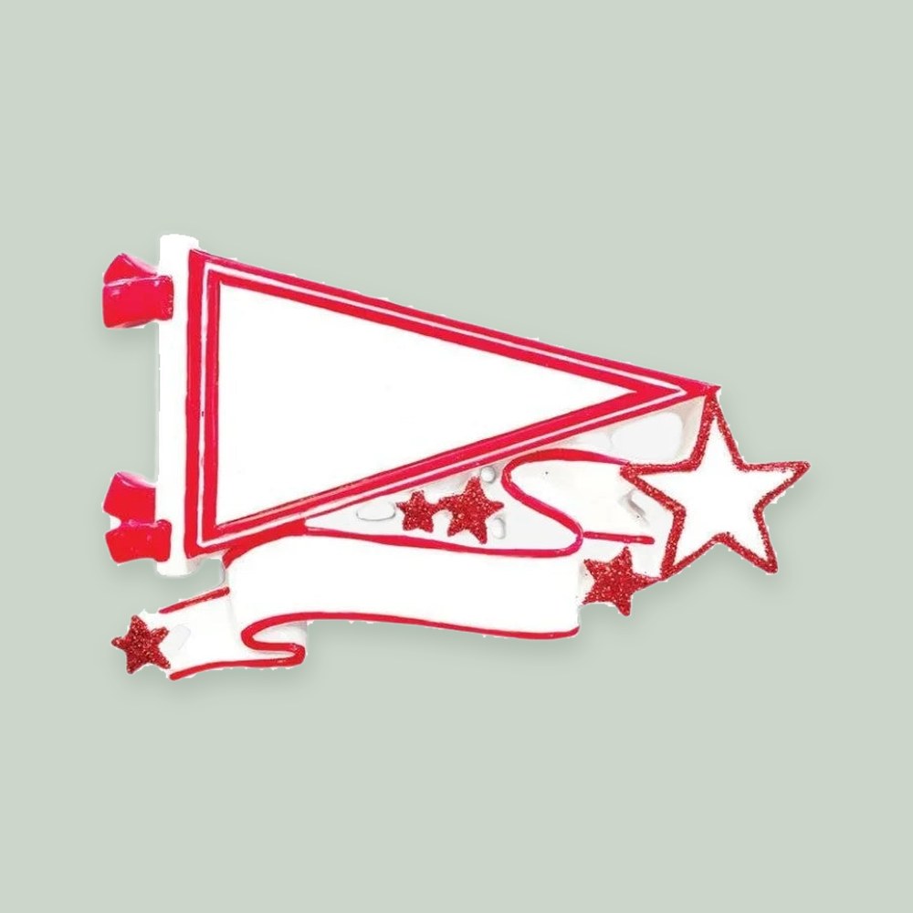 Pennants (Red) Christmas Ornament