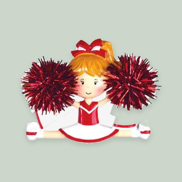 Cheerleader(Red) Personalized Christmas Ornament