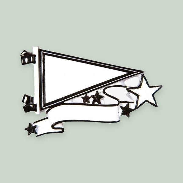 Pennants (Black) Christmas Ornament