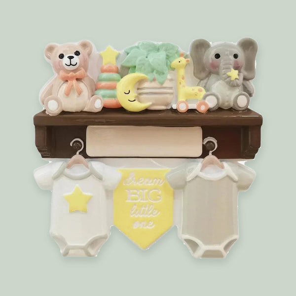 Baby Shelf (Gender Neutral) Personalized Christmas Ornament