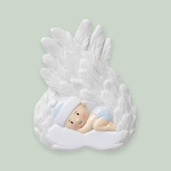 Baby Boy Angel Personalized Christmas Ornament