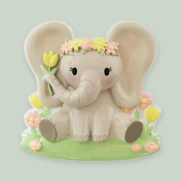 Elephant Cute Animal (Female) Personalized Christmas Ornament