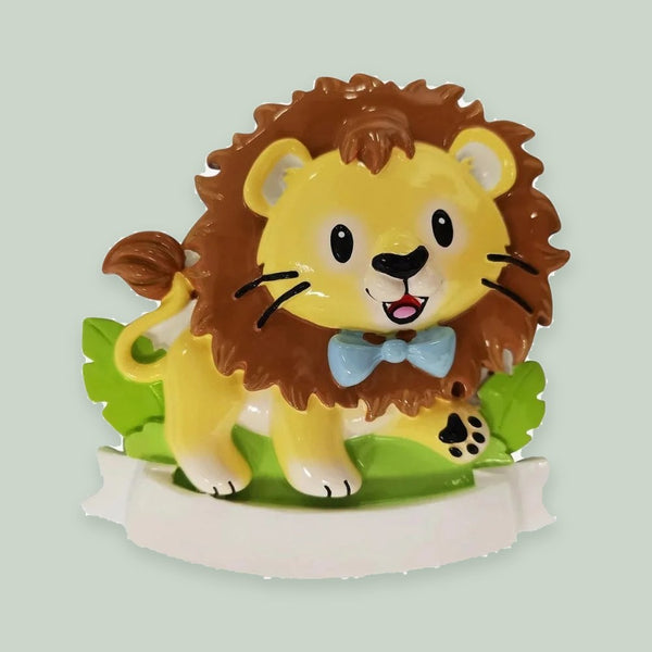 Lion (Male) Personalized Christmas Ornament